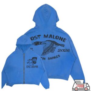 Post Malone Merch Store Post Malone X Cheatin Snakes Zip Up Hoodie