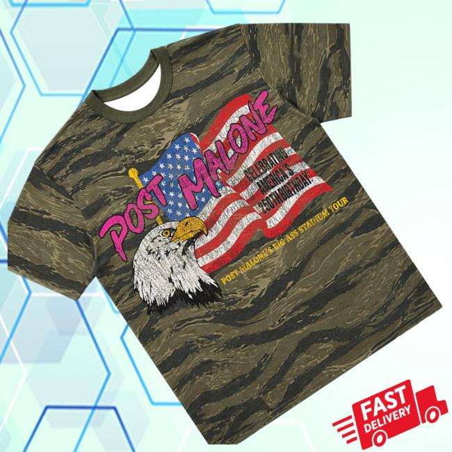 Post Malone Merch Store Big Ass Stadium Tour Tiger Camo Tee 3 Post Malone Merch Store Big Ass Stadium Tour Tiger Camo Tee