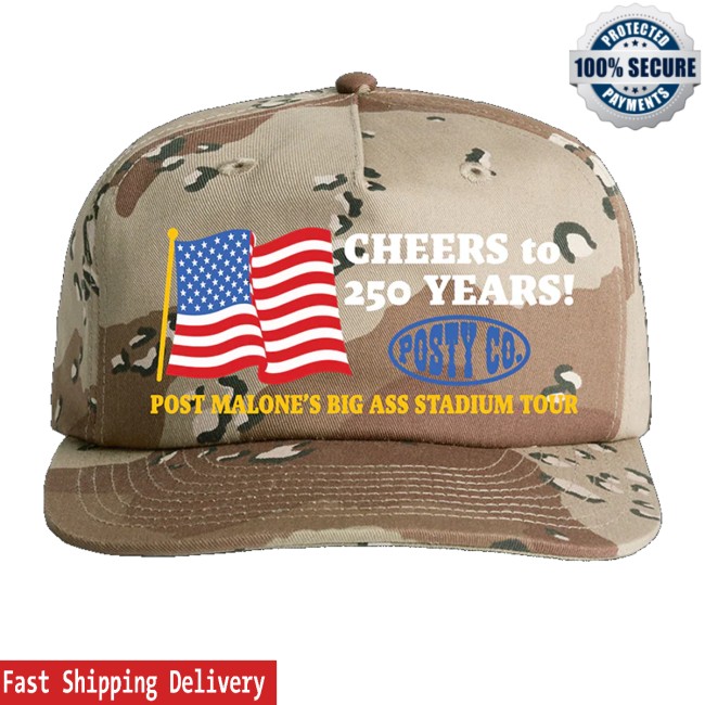 Post Malone Merch Store Posty Co. Flag Hat 2 Post Malone Merch Store Posty Co. Flag Hat