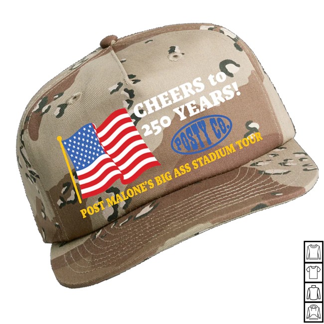 Post Malone Merch Store Posty Co. Flag Hat 3 Post Malone Merch Store Posty Co. Flag Hat