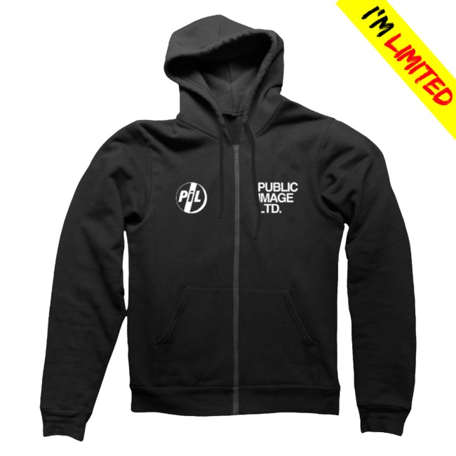 Public Image Ltd Merch Store Pil Logo's Ziphood Black