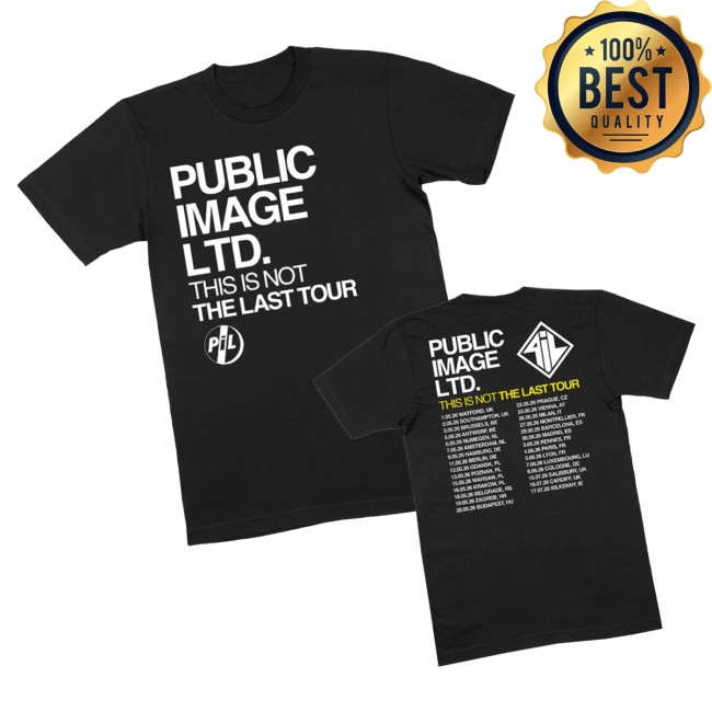 Public Image Ltd Merch Store This Is Not The Last Summer Tour 2026 Black T-Shirt