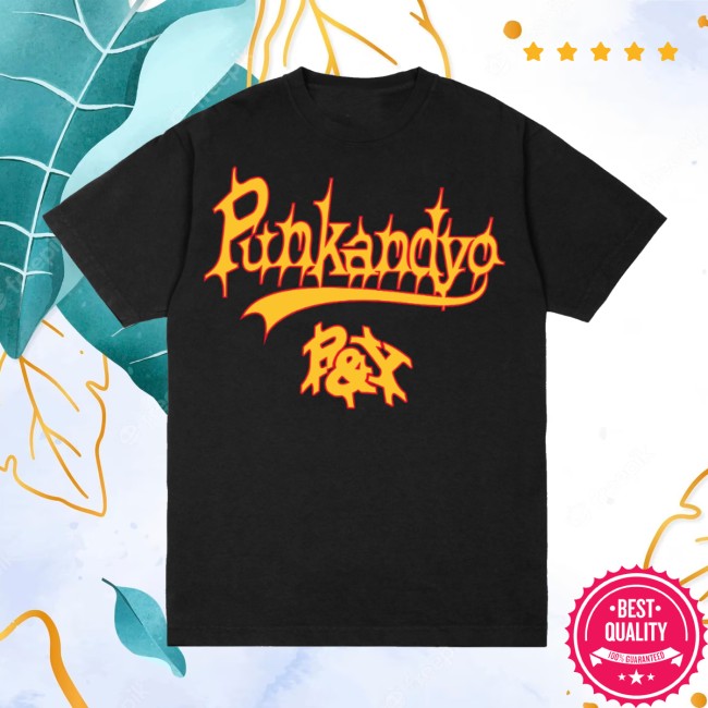 Punkandyo Merch Store Varsity Script Shirt Black