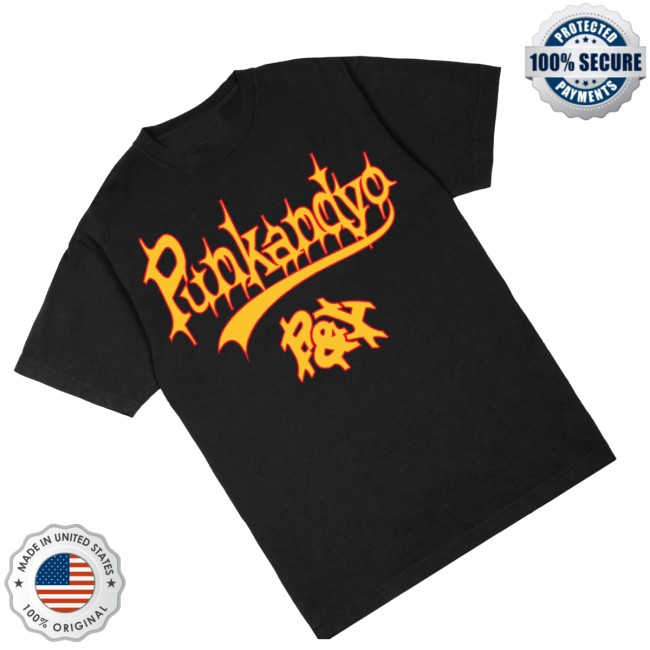 Punkandyo Merch Store Varsity Script Shirt Black