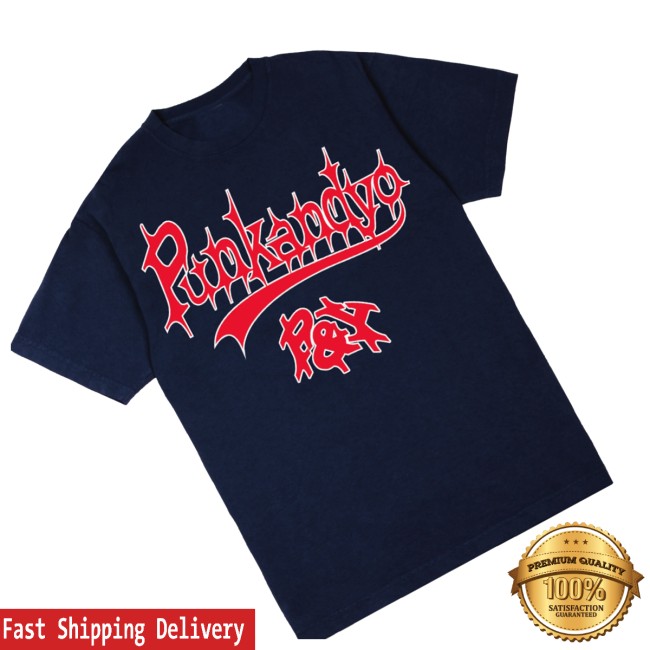 Punkandyo Merch Store Varsity Script Shirt Navy