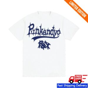 Punkandyo Merch Store Varsity Script Shirt White