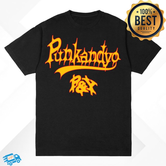 Punkandyo Merch Store Varsity Script T-Shirt Black