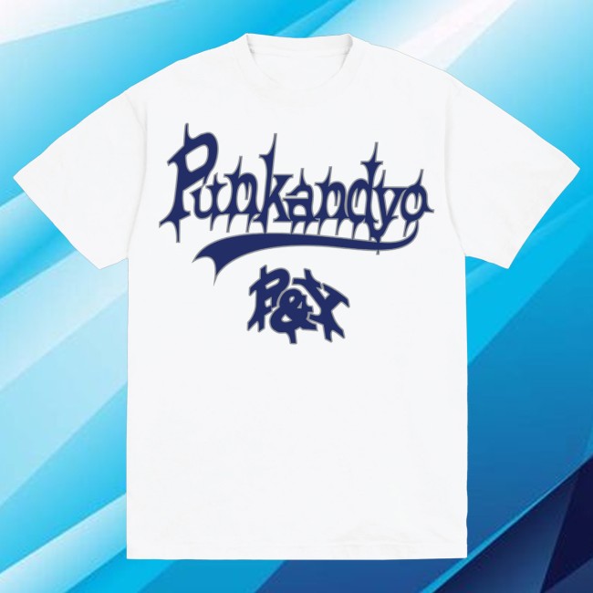Punkandyo Merch Store Varsity Script T-Shirt White