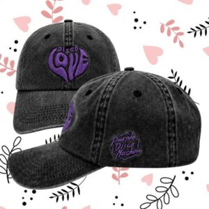 Purple Disco Machine Merch Store Disco Love 2026 Dad Hat Washed Black