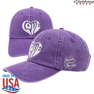 Purple Disco Machine Merch Store Disco Love Dad 2026 Hat Washed Lilac