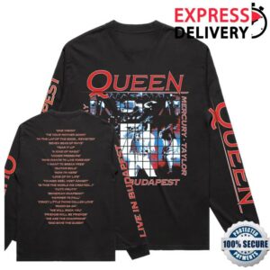 Queen Online Merch Store Queen Budapest 40Th Anniversary Long Sleeve Shirt