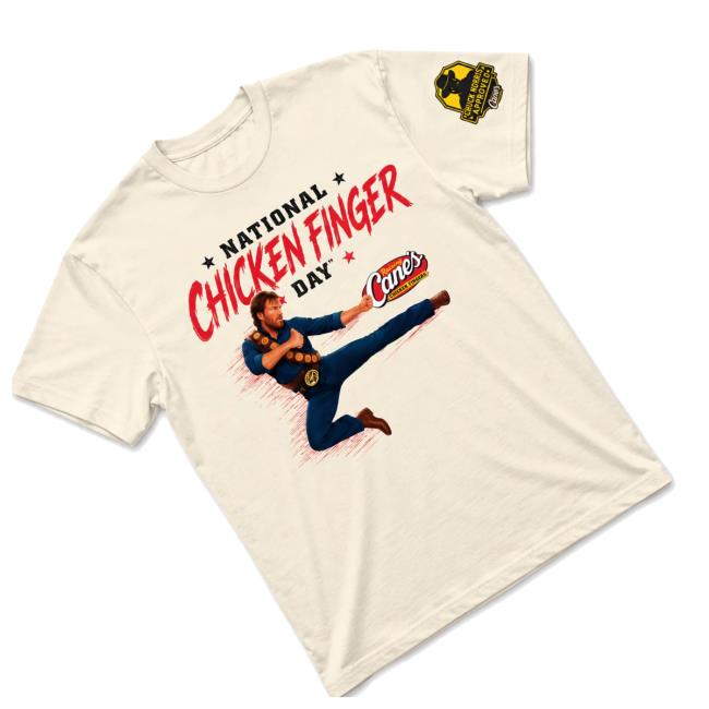 Raising Canes Gear Store Merch Chuck Norris X Raising Cane's National Chicken Finger Day T-Shirt
