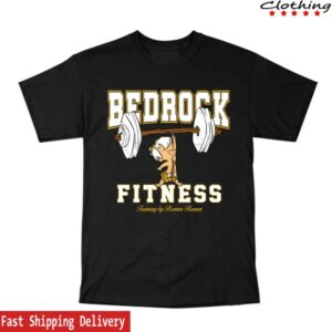 Retrokid Store Merch Flintstones Bedrock Fitness Shirt Black