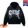 Revenge Store Merch Arch Logo Zip Washed Black-White