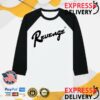 Revenge Store Merch Stamp Raglan Long Sleeve Black-White