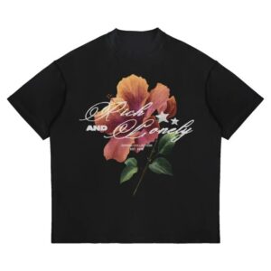 Rich And Lonely Merch Store Shop Rich And Lonely Hibiscus Bloom Tee Black