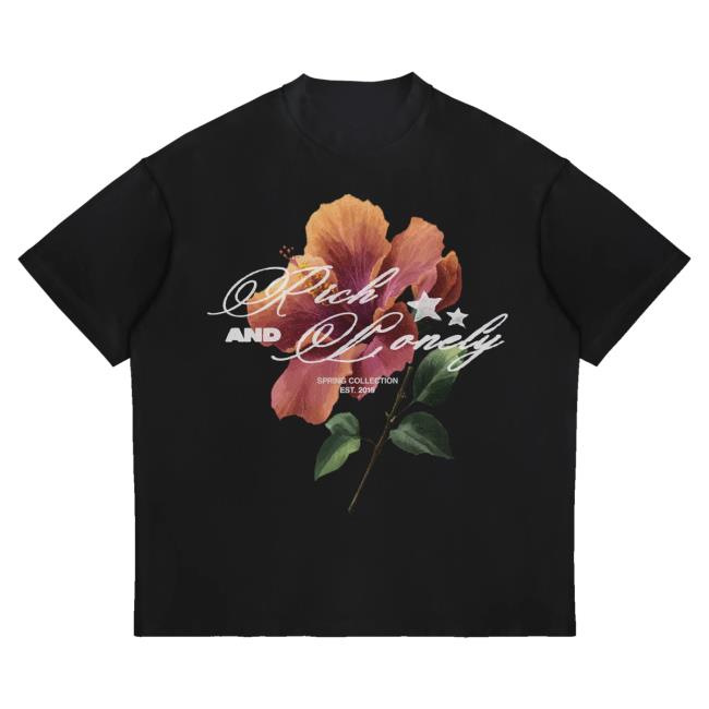 Rich And Lonely Merch Store Shop Rich And Lonely Hibiscus Bloom Tee Black 2 Rich And Lonely Merch Store Shop Rich And Lonely Hibiscus Bloom Tee Black