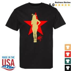 Rico Nasty Merch Store Rico Pin Up Star Black T-Shirt