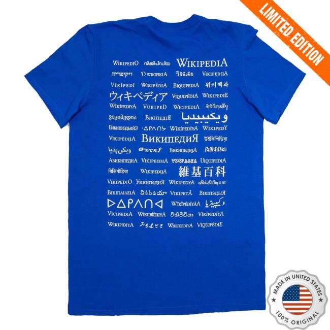 Wikimedia Merch Shop Globe Royal T-Shirt 3 Wikimedia Merch Shop Globe Royal T-Shirt