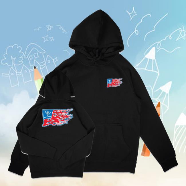 Shreddy Lyfe Merch Flame Flag Hoodie