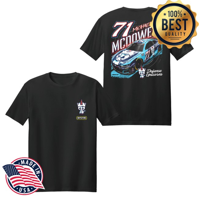 Spire Motorsports Merch Store #71 Michael Mcdowell Defense Unicorns T-Shirt 2026