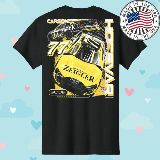 Spire Motorsports Merch Store #77 Carson Hocevar Zeigler T-Shirt 2026