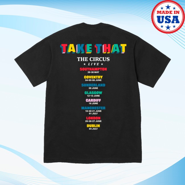 Take That Merch Store The Circus Live Tour Photo Dates Shirt 3 Take That Merch Store The Circus Live Tour Photo Dates Shirt