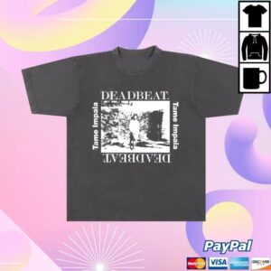 Tame Impala Merch Shop Deadbeat Washed Black Photo Tee