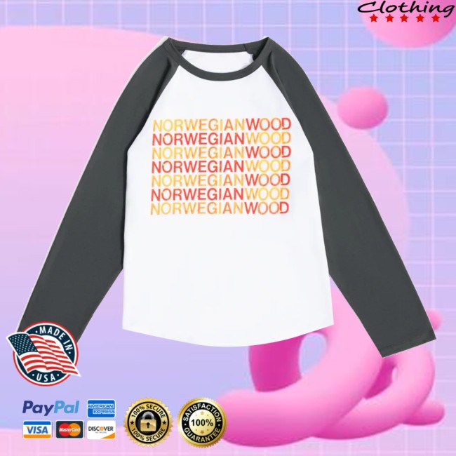 The Beatles Store Merch Rubber Soul Norwegian Wood Raglan 2 The Beatles Store Merch Rubber Soul Norwegian Wood Raglan