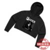 The Fader Merch Store Underscores V2 The Fader Women's Crop Hoodie Black