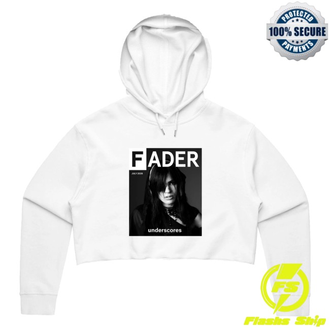 The Fader Merch Store Underscores V2 The Fader Women's Crop Hoodie White 2 The Fader Merch Store Underscores V2 The Fader Women's Crop Hoodie White
