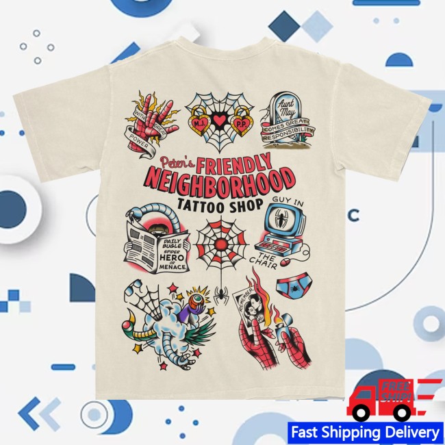 The Lost Bros Merch Store Friendly Neighborhood Tattoo Shop Tee 4 The Lost Bros Merch Store Friendly Neighborhood Tattoo Shop Tee