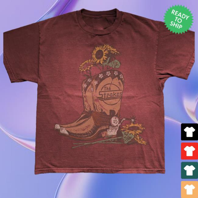 The Strokes Merch Store Sunflower Boots Vintage Tee 2 The Strokes Merch Store Sunflower Boots Vintage Tee