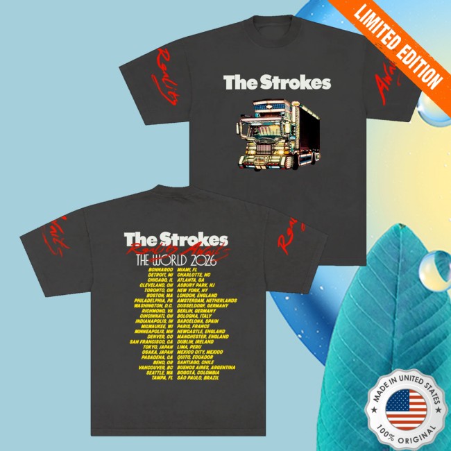 The Strokes Merch Store Reality Awaits The World Tour Tee 5 The Strokes Merch Store Reality Awaits The World Tour Tee