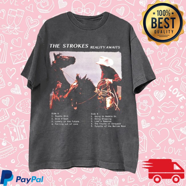 The Strokes Store Merch Reality Awaits Tracklist Shirt 2 The Strokes Store Merch Reality Awaits Tracklist Shirt
