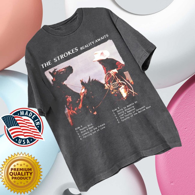 The Strokes Store Merch Reality Awaits Tracklist Shirt 3 The Strokes Store Merch Reality Awaits Tracklist Shirt