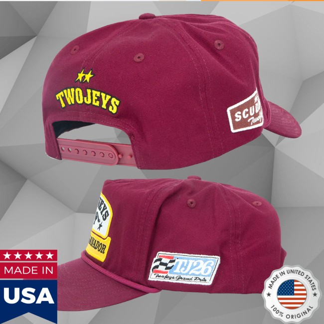 Twojeys Merch Store Caballo Ganador Burgundy Cap Burgundy