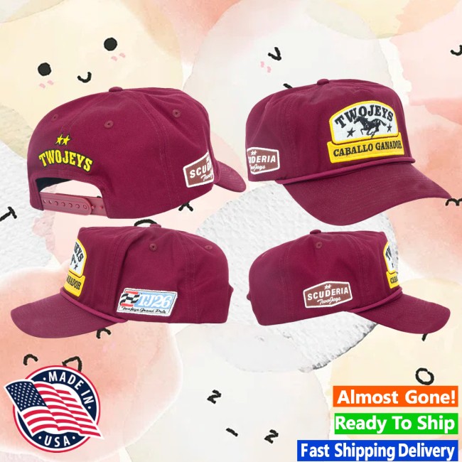 Twojeys Merch Store Caballo Ganador Burgundy Cap Burgundy