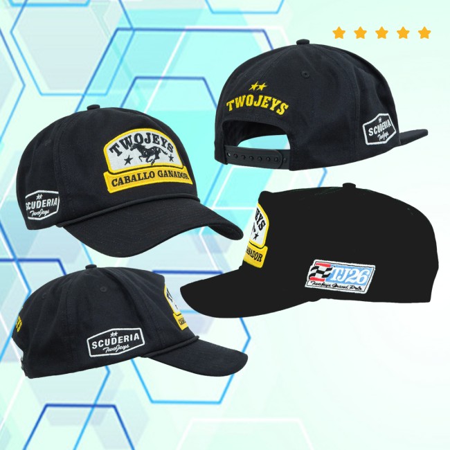 Twojeys Merch Store Caballo Ganador Cap Black