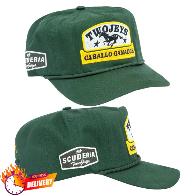 Twojeys Merch Store Caballo Ganador Green Cap Green