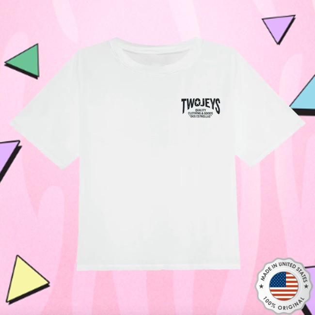Twojeys Merch Store Dos Estrellas T-Shirt White