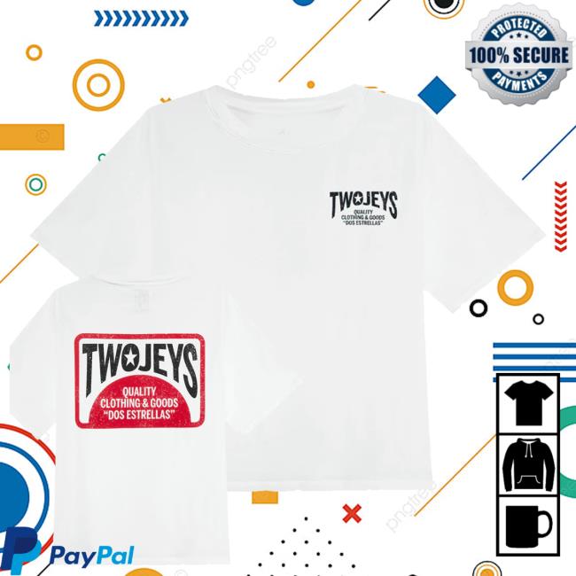 Twojeys Merch Store Dos Estrellas T-Shirt White