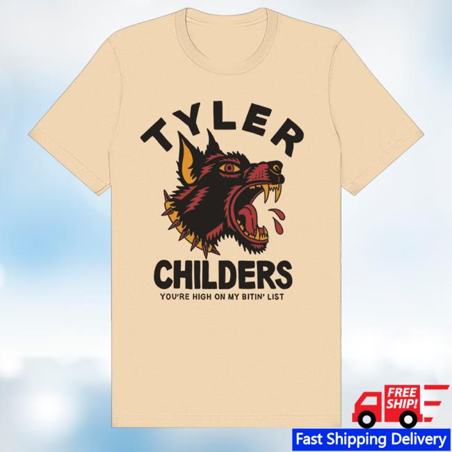 Tyler Childers Music Merch Store Shop Spike Collar Bitin' List T-Shirt 2 Tyler Childers Music Merch Store Shop Spike Collar Bitin' List T-Shirt