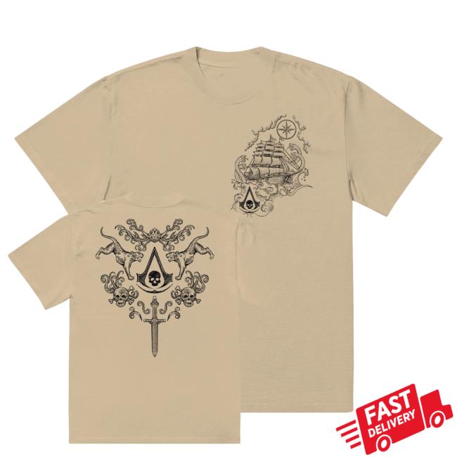 Ubisoft Gear Merch Shop Assassin's Creed Black Flag Resynced T-Shirt 5 Ubisoft Gear Merch Shop Assassin's Creed Black Flag Resynced T-Shirt