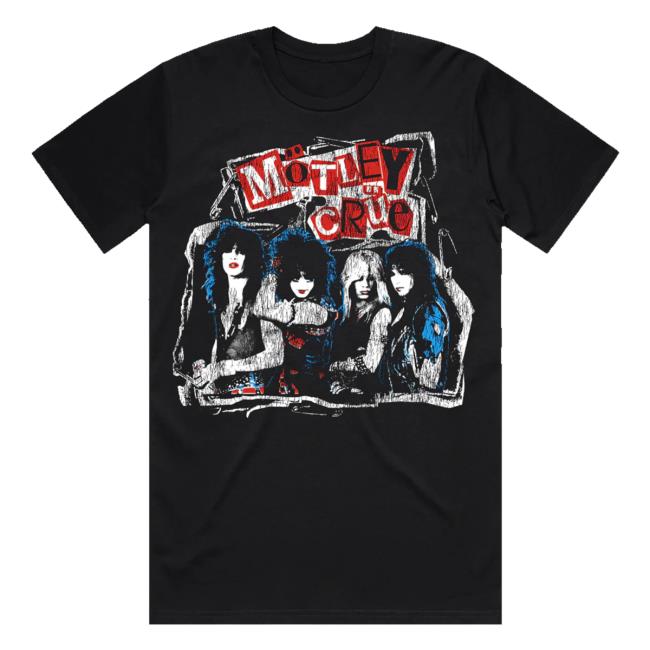 Motley Crue Merch Shop Punk Collage Tee 3 Motley Crue Merch Shop Punk Collage Tee