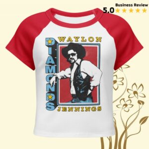 Waylon Shop Merch Women's Diamonds Raglan Baby Tee Red