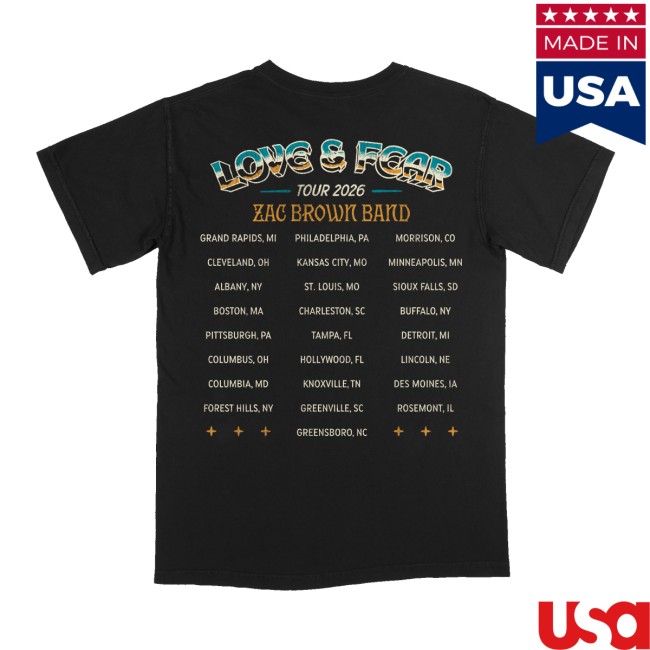 Zac Brown Band Merch Store Classic Rock Tour Black Shirt 3 Zac Brown Band Merch Store Classic Rock Tour Black Shirt