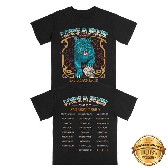 Zac Brown Band Merch Store Classic Rock Tour Black Shirt 5 Zac Brown Band Merch Store Classic Rock Tour Black Shirt