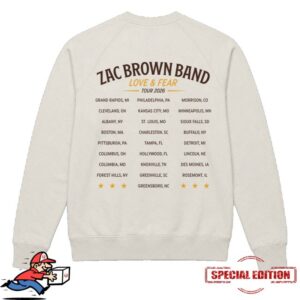 Zac Brown Band Merch Store Eagle Cream Crewneck