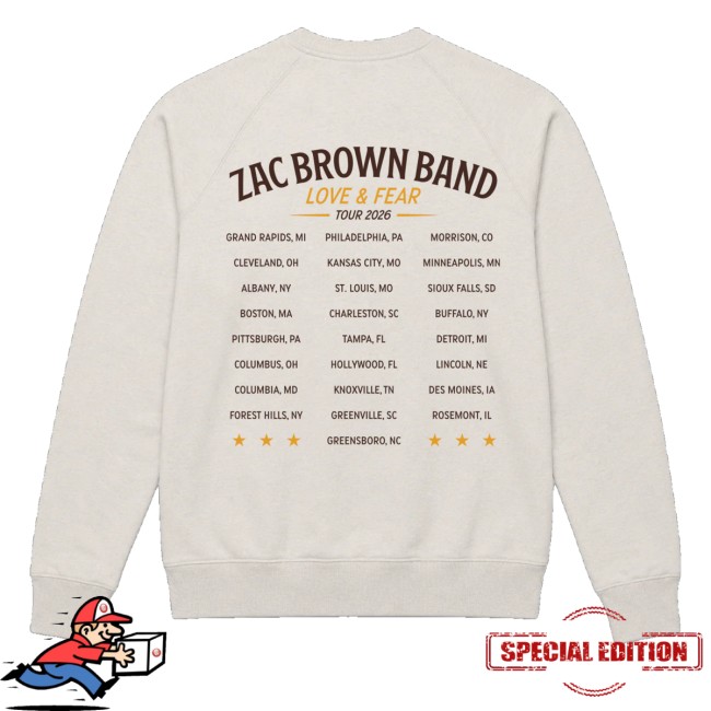 Zac Brown Band Merch Store Eagle Cream Crewneck 3 Zac Brown Band Merch Store Eagle Cream Crewneck